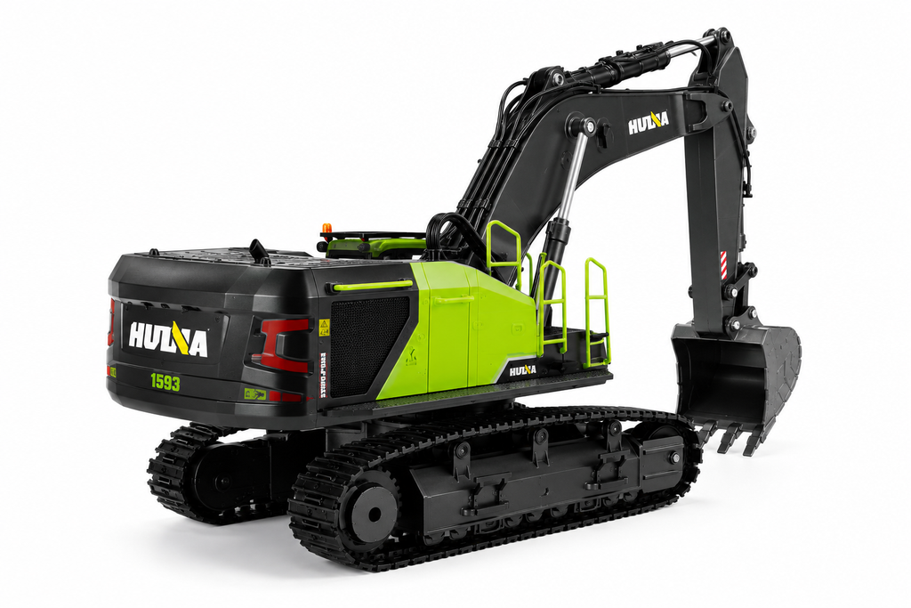 HUINA 1593 1:14 Metal RC Excavator | 22CH Professional Remote Control Excavator